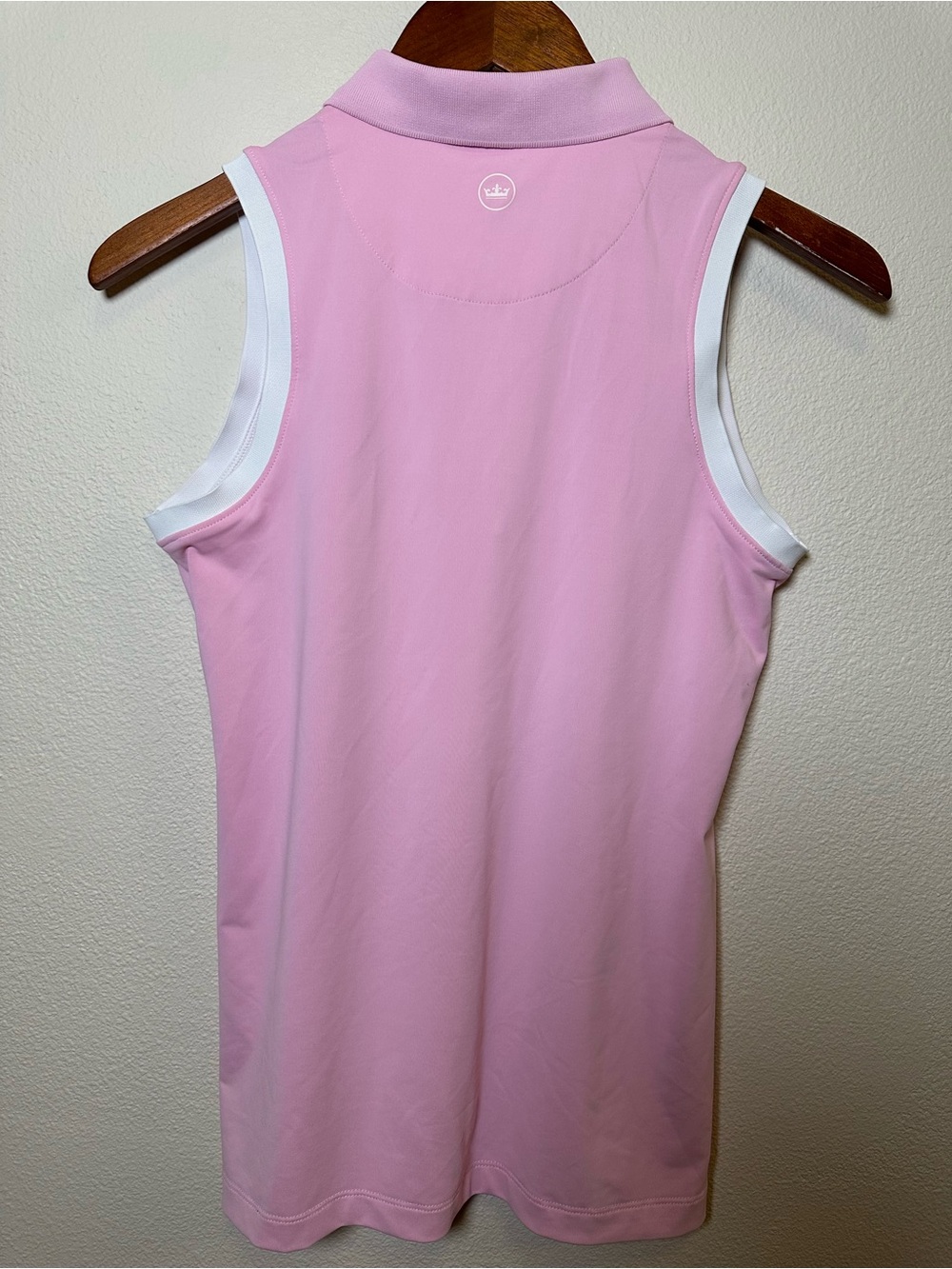 Peter Millar Light Pink Sleeveless Zip Polo - Picture 2 of 4